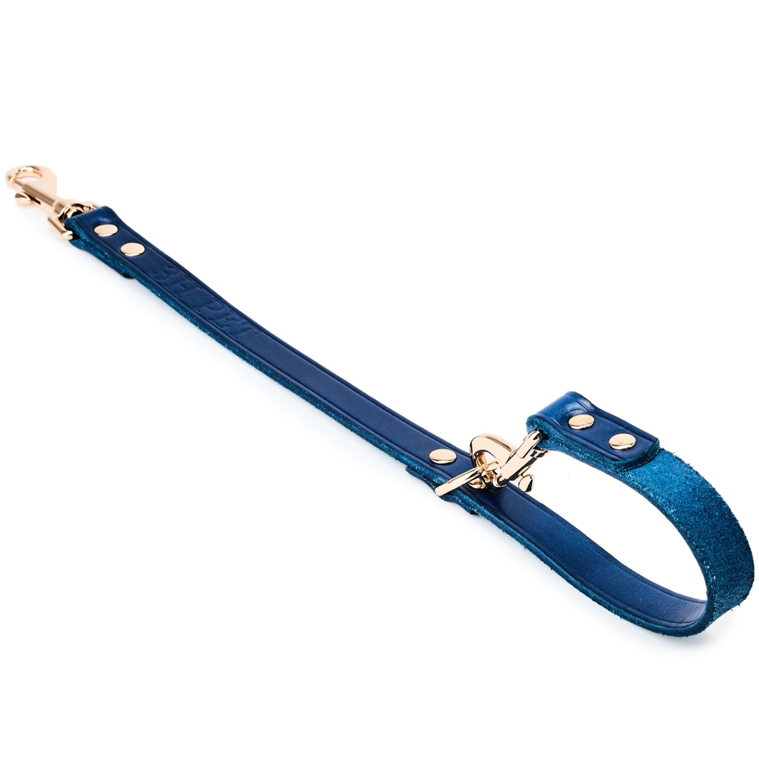 2 Dogs Leash Leather Leash Coupler Blue