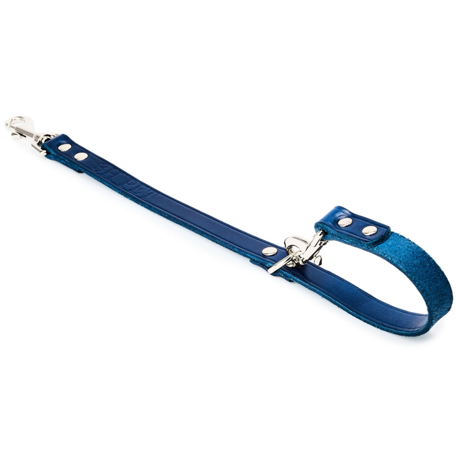 2 Dogs Leash Leather Leash Coupler Blue