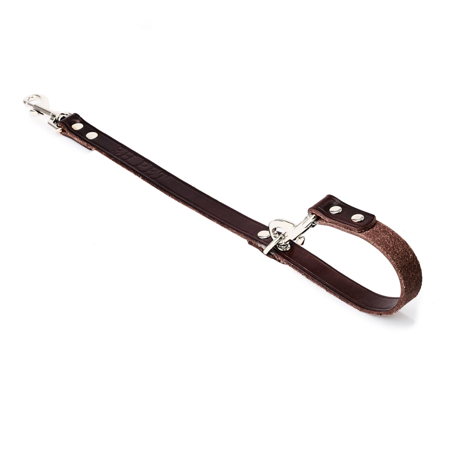 2 Dogs Leash Leather Leash Coupler Brown