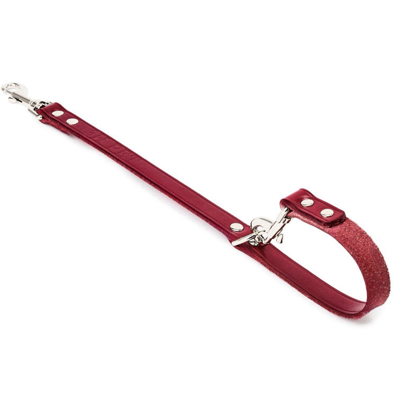 2 Dogs Leash Leather Leash Coupler Red