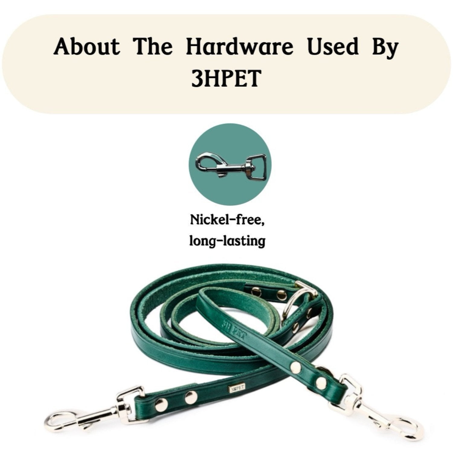 Adjustable Hands Free Leash Green