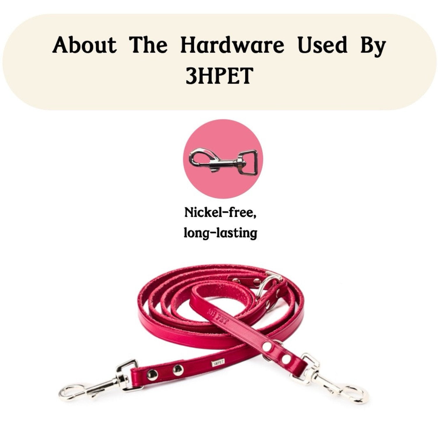 Adjustable Hands Free Leash Red