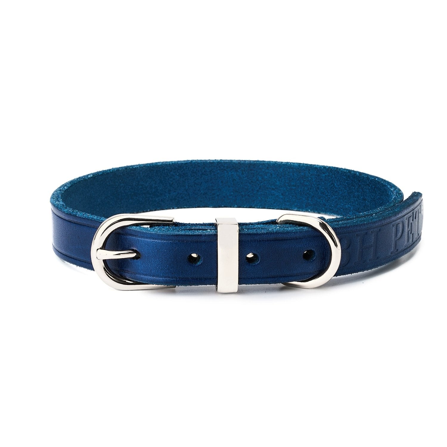 Classic Leather Collar Blue