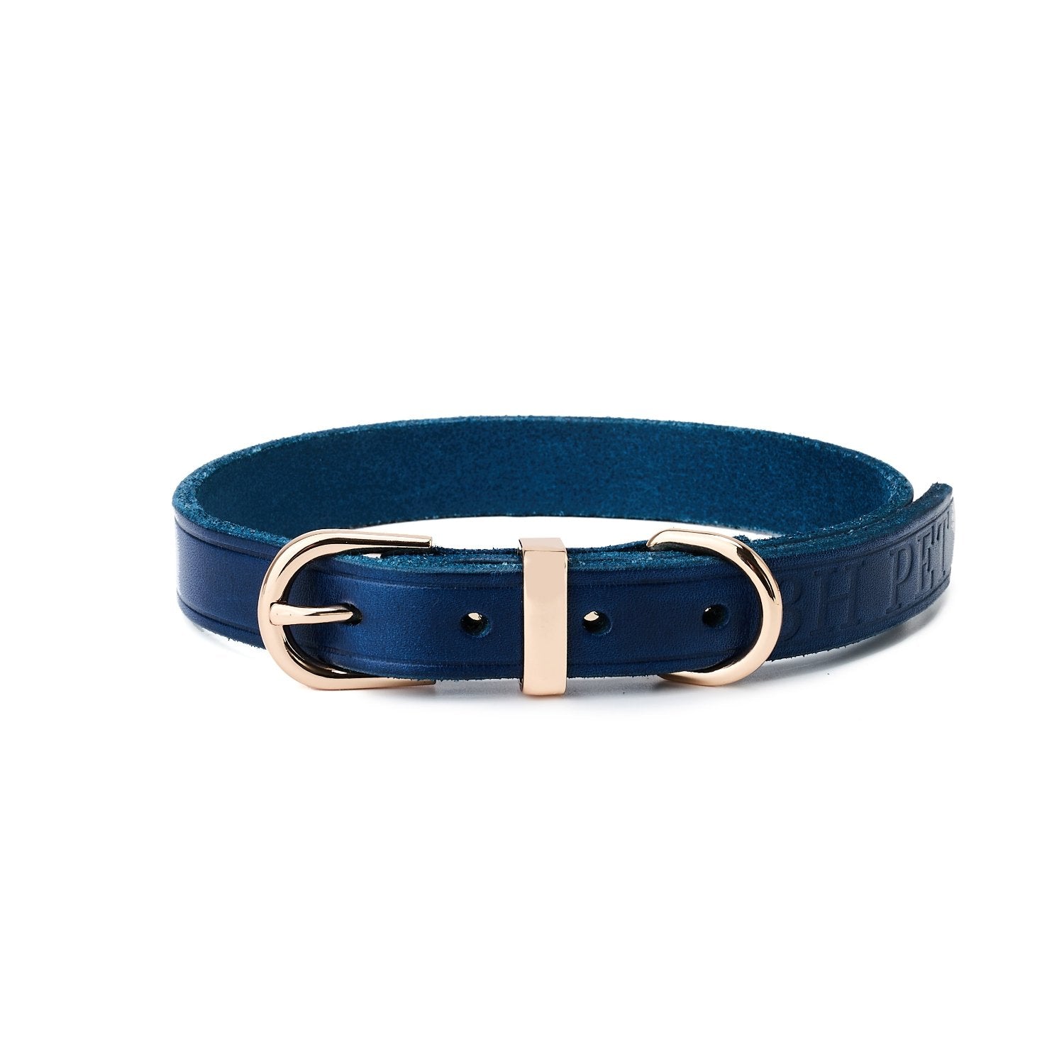 Classic Leather Collar Blue