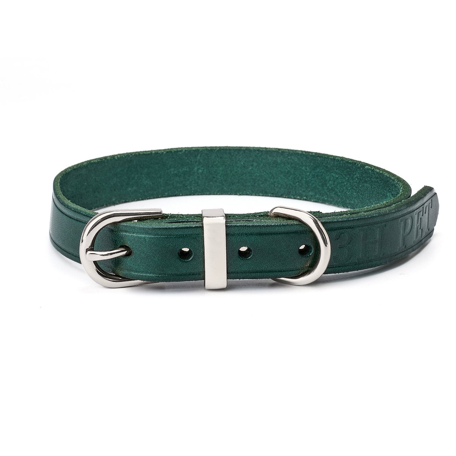 Classic Leather Collar Green