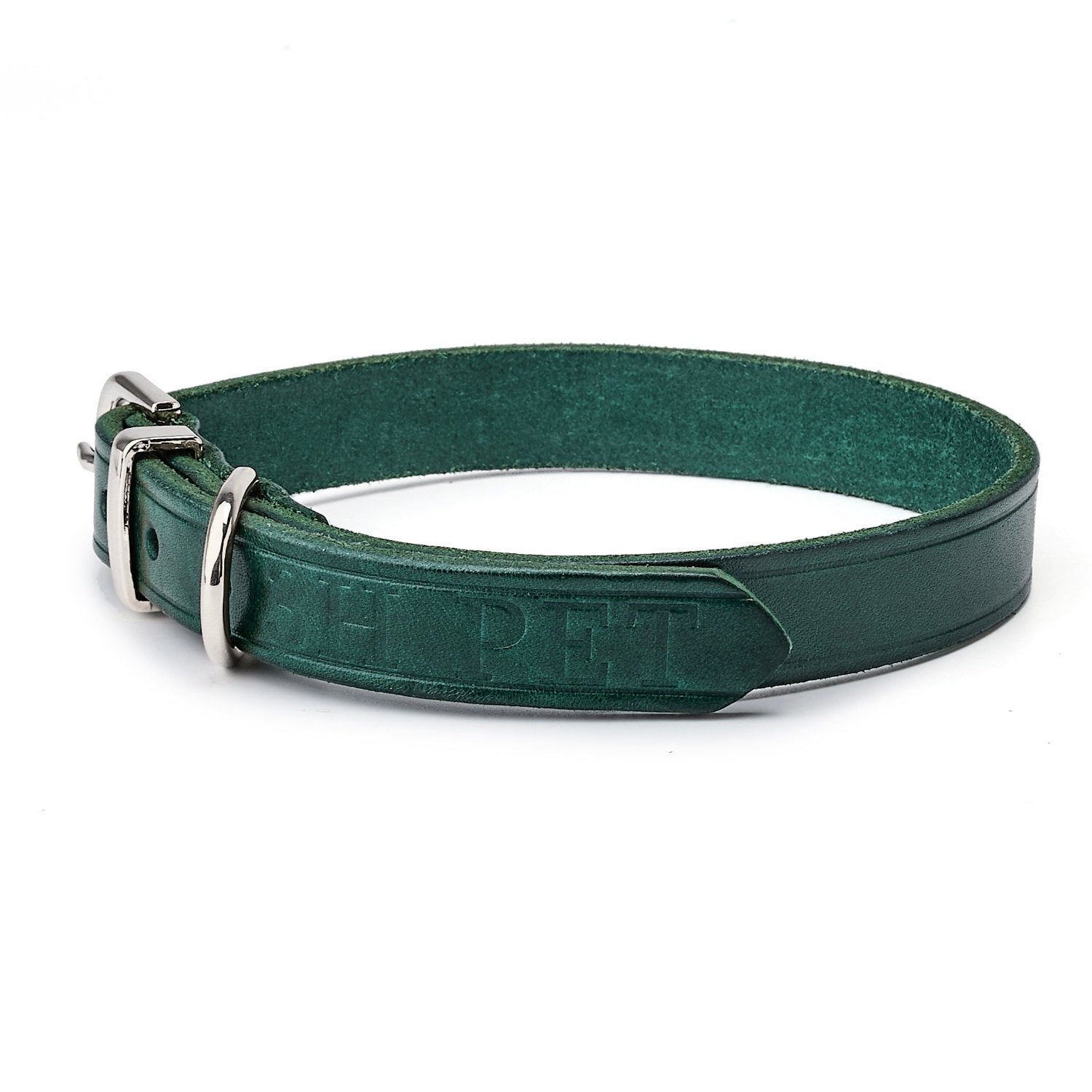 Classic Leather Collar Green