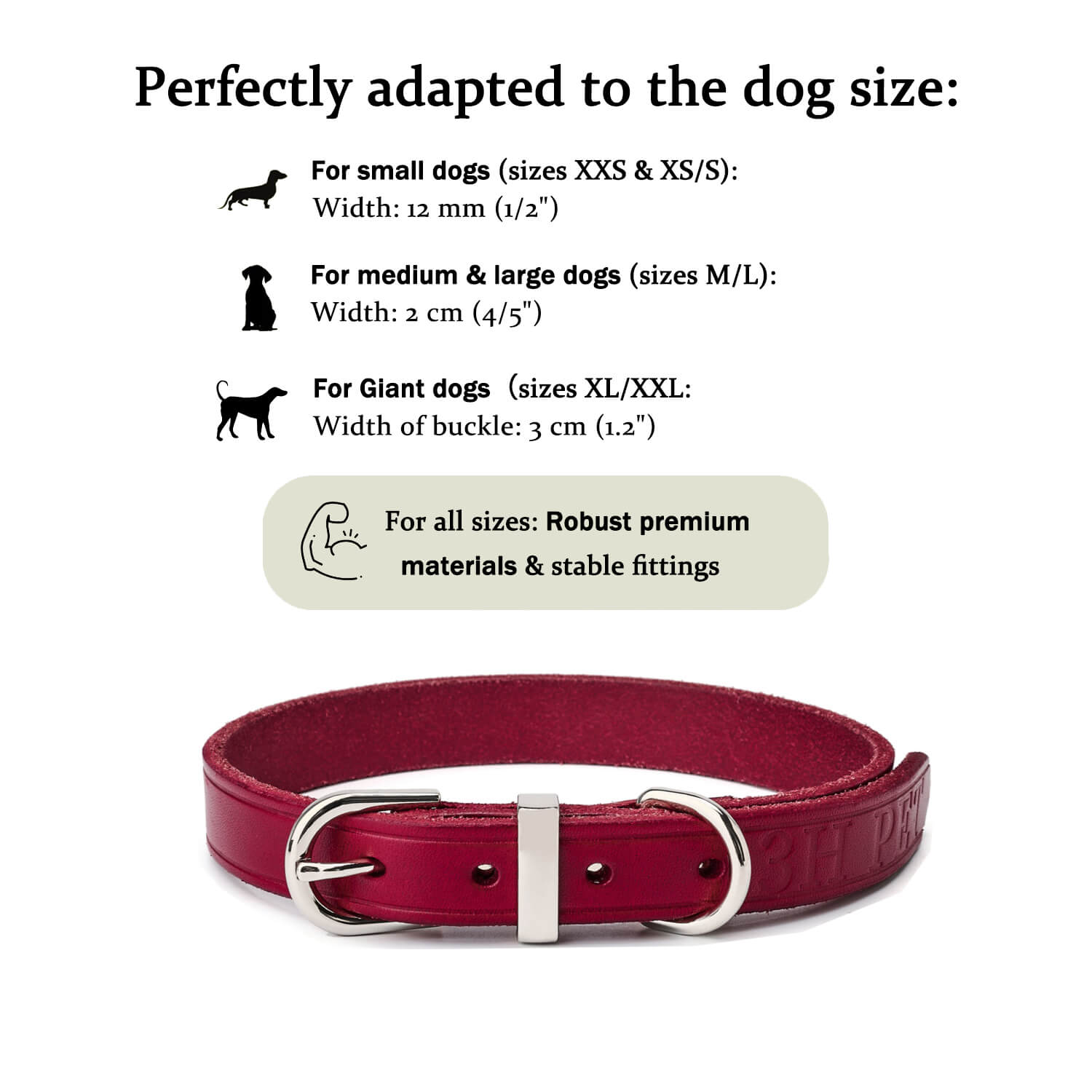 Classic Leather Collar Red