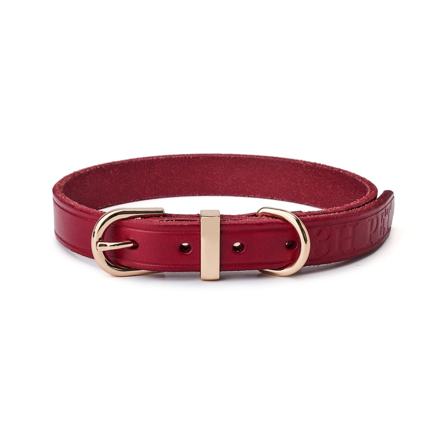 Classic Leather Collar Red