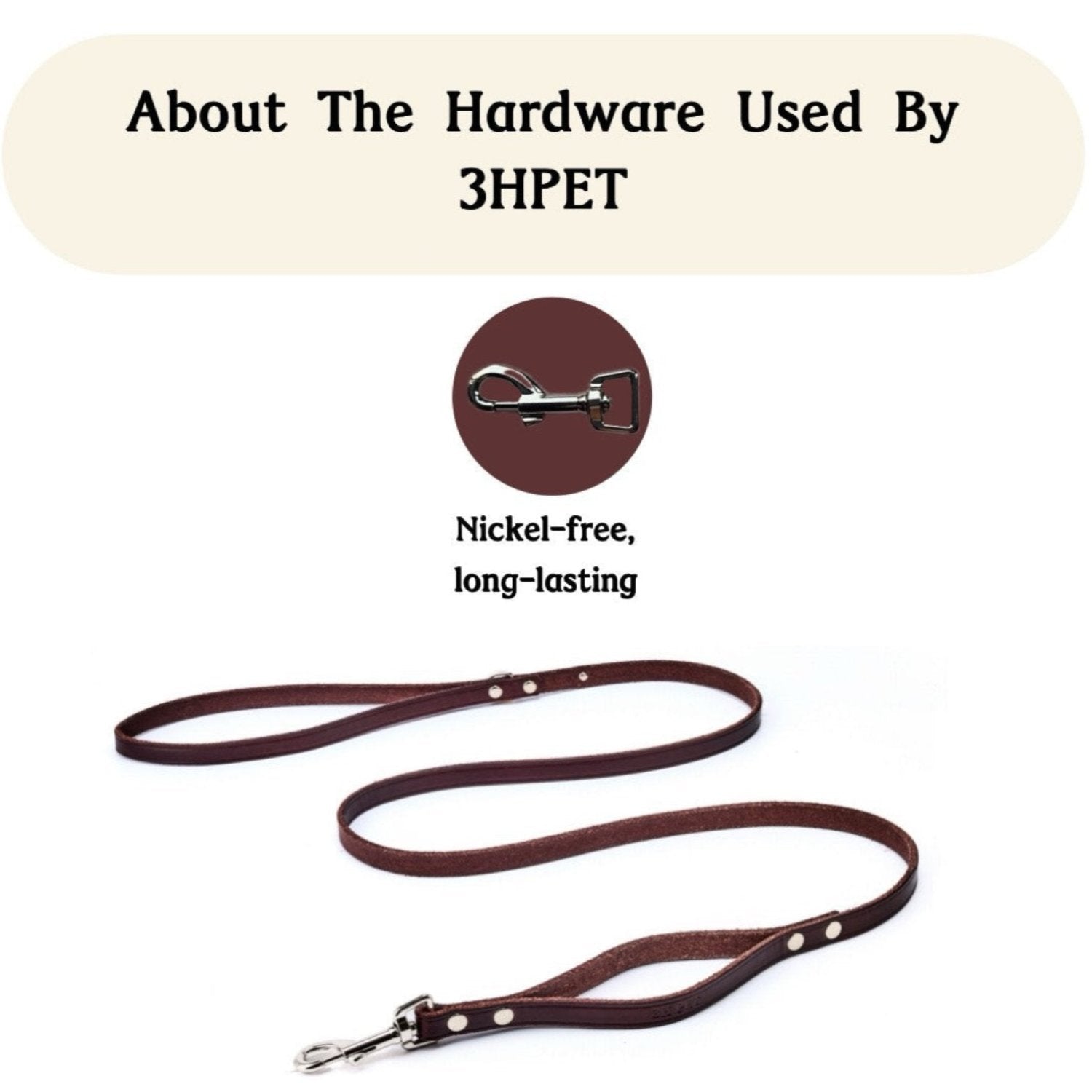 Double Handle Leash Brown