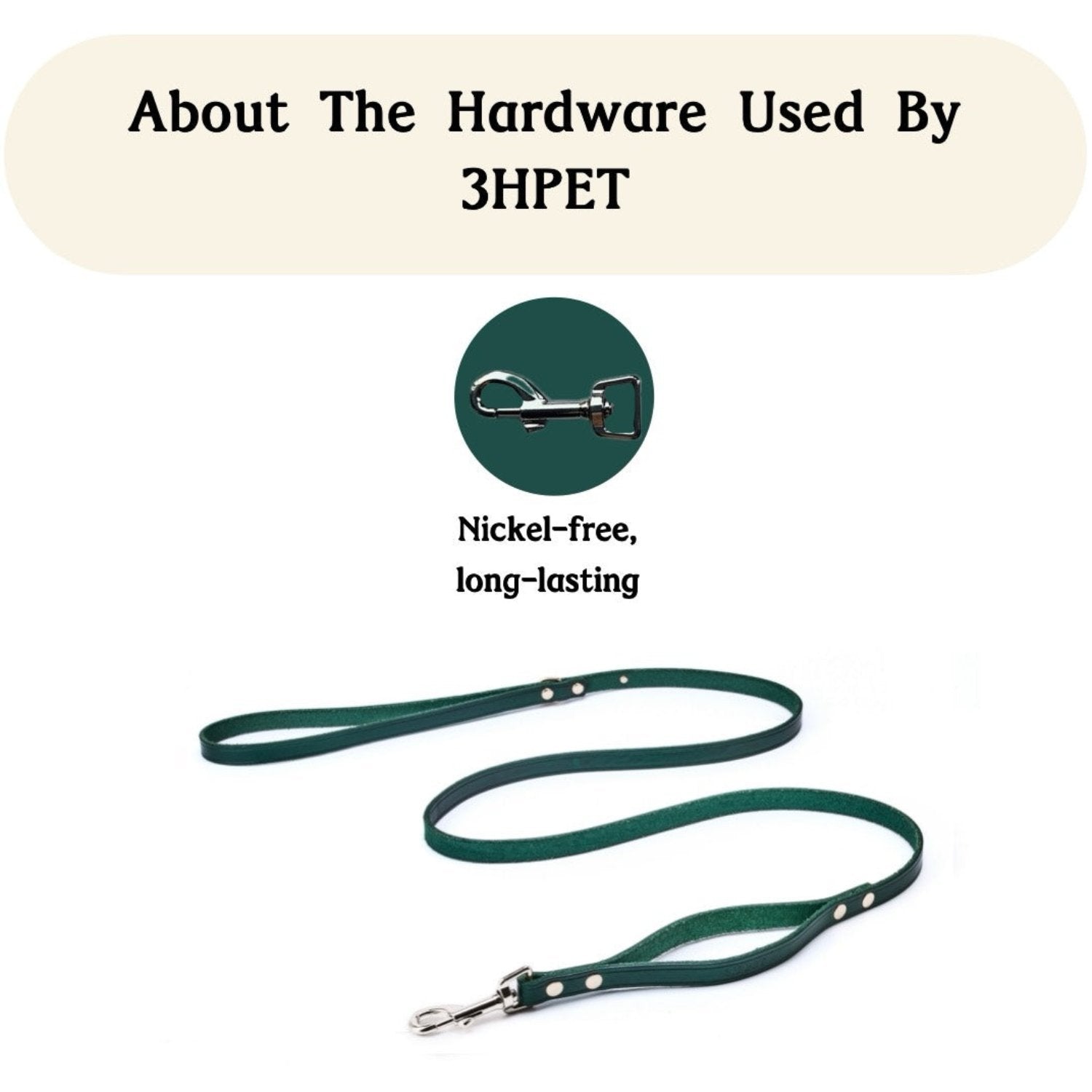 Double Handle Leash Green