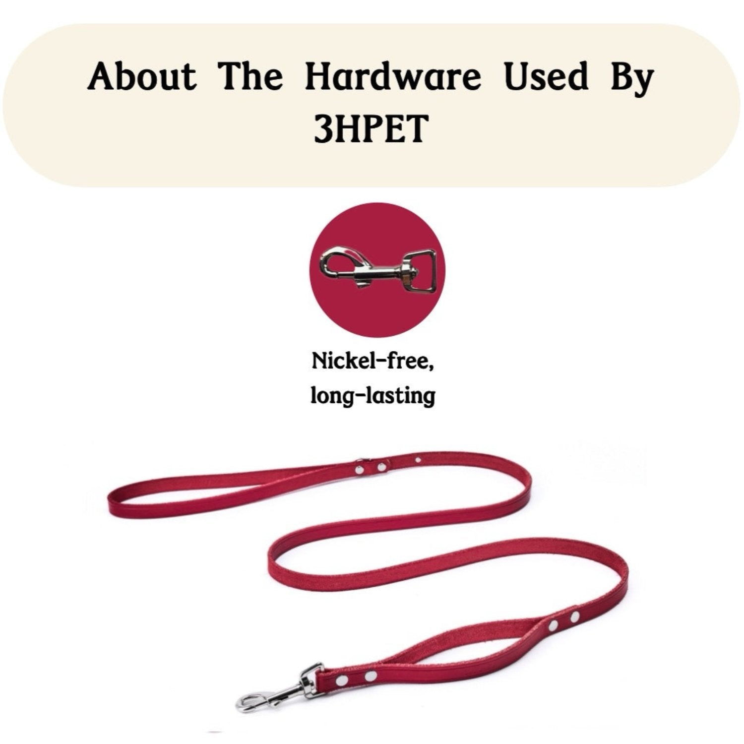 Double Handle Leash Red